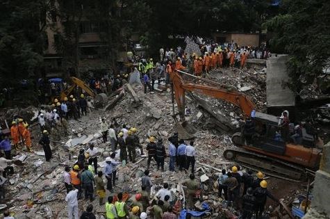 Ινδία, κατέρρευσε, κτίριο, 