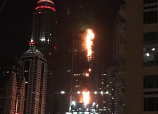 Ντουμπάι, πυρκαγιά, ουρανοξύστης,
