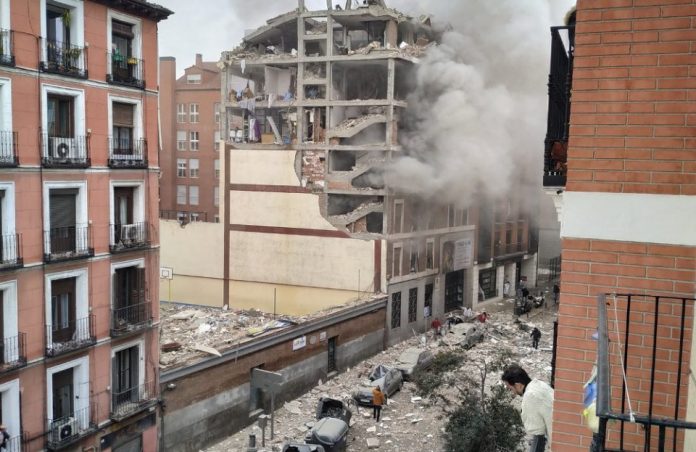 Μαδρίτη: Ισχυρή έκρηξη στο κέντρο – Διαλύθηκε πολυκατοικία